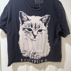 Blackcraft Lucipurr Cat Crop Tee